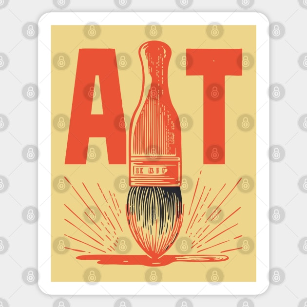 Bold Artist Paintbrush Graphic for Creative People Sticker by TuncGK